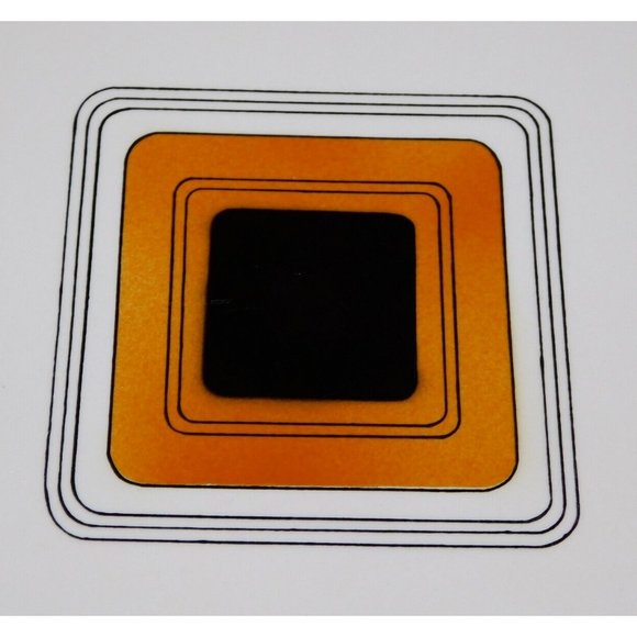 VTG MCM Mikasa Duplex Ben Seibel AXIOM 12.5" Serving Platter White Orange Black - Picture 3 of 7